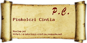 Piskolczi Cintia névjegykártya